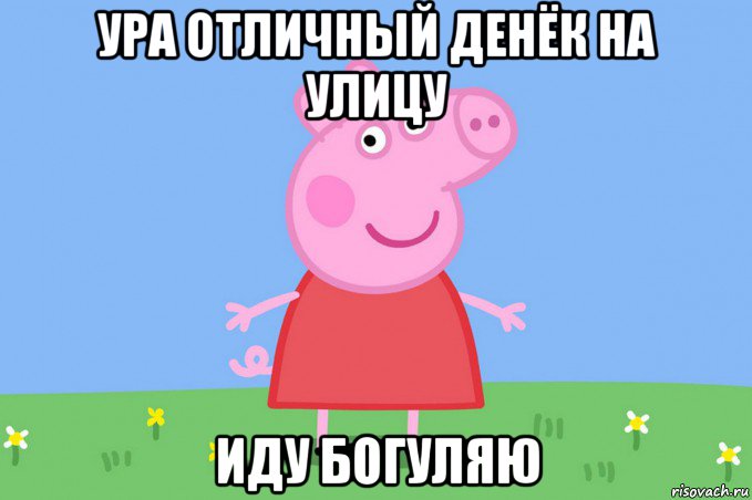 ура отличный денёк на улицу иду богуляю