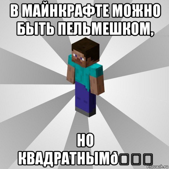 Мем Типичный игрок Minecraft