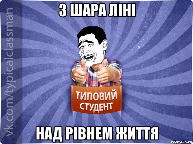 3 шара ліні над рівнем життя, Мем Типовий студент