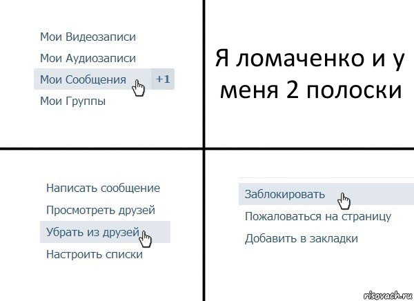 Я ломаченко и у меня 2 полоски, Комикс  Удалить из друзей