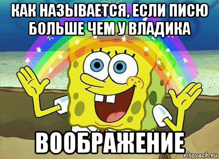 как называется, если писю больше чем у владика воображение, Мем Воображение (Спанч Боб)