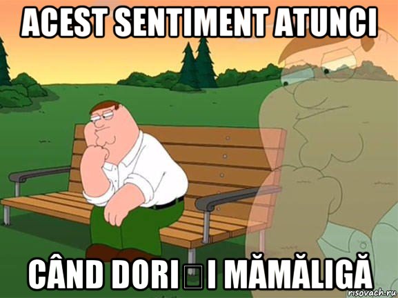 acest sentiment atunci când doriți mămăligă, Мем Задумчивый Гриффин