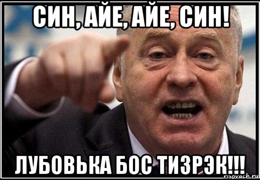 син, айе, айе, син! лубовька бос тизрэк!!!, Мем жириновский ты