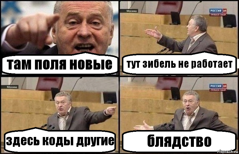 там поля новые тут зибель не работает здесь коды другие блядство, Комикс Жириновский