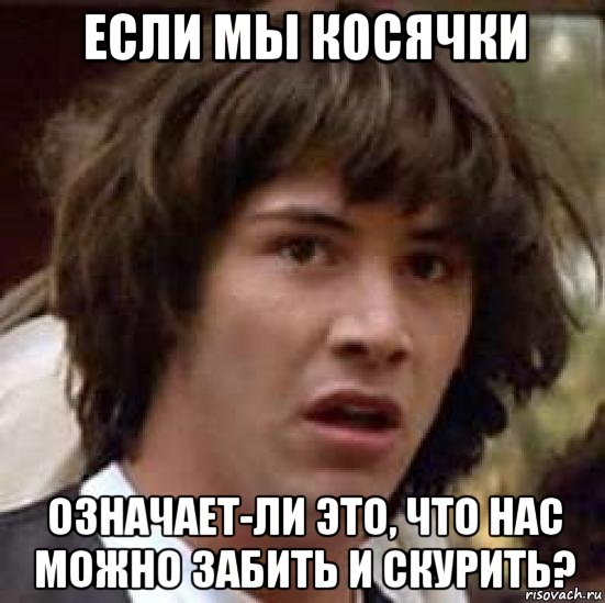 если мы косячки означает-ли это, что нас можно забить и скурить?, Мем А что если (Киану Ривз)