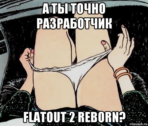 а ты точно разработчик flatout 2 reborn?, Мем А ты точно