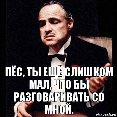 Пёс, ты ещё слишком мал, что бы разговаривать со мной., Комикс Дон Вито Корлеоне 1