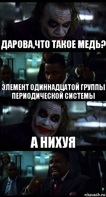 Дарова,что такое медь? элемент одиннадцатой группы периодической системы а нихуя