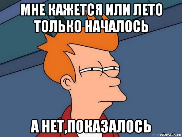 мне кажется или лето только началось а нет,показалось, Мем  Фрай (мне кажется или)