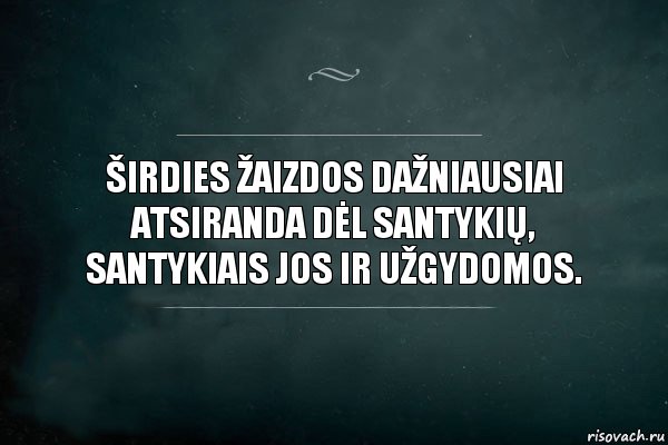 Širdies žaizdos dažniausiai atsiranda dėl santykių, santykiais jos ir užgydomos., Комикс Игра Слов