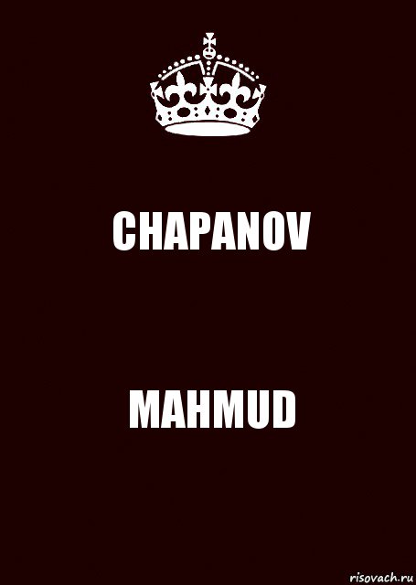 CHAPANOV MAHMUD, Комикс keep calm