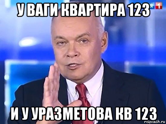 у ваги квартира 123 и у уразметова кв 123, Мем Киселёв 2014