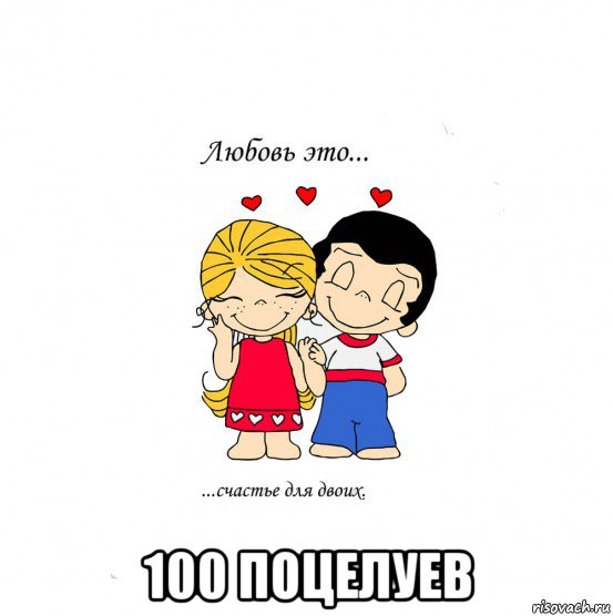  100 поцелуев, Мем  Love is