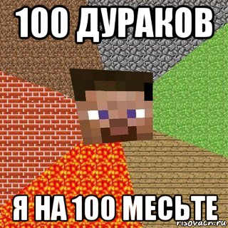 100 дураков я на 100 месьте, Мем Миникрафтер