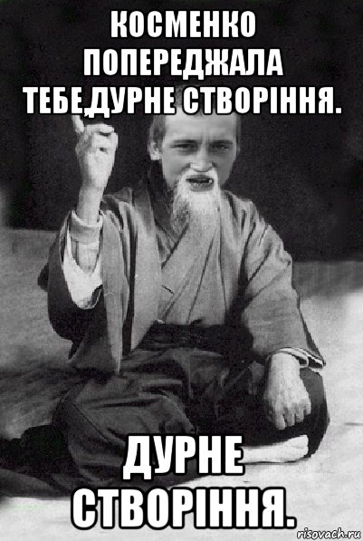 косменко попереджала тебе,дурне створіння. дурне створіння., Мем Мудрий паца