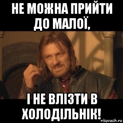 не можна прийти до малої, і не влізти в холодільнік!, Мем Нельзя просто взять