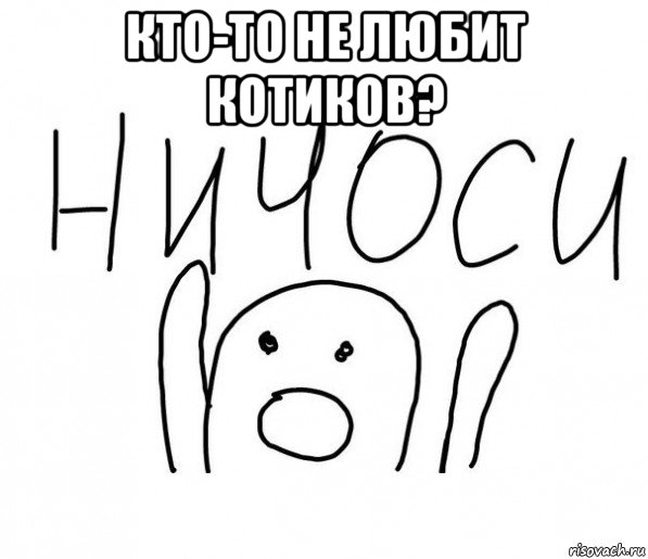 кто-то не любит котиков? , Мем  Ничоси