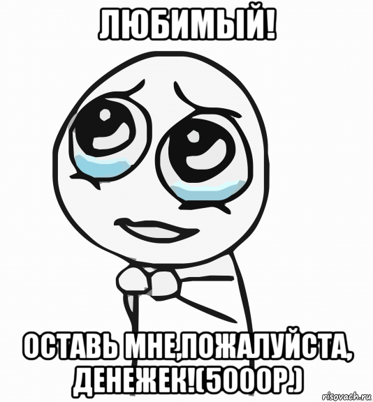 любимый! оставь мне,пожалуйста, денежек!(5000р.), Мем  ну пожалуйста (please)