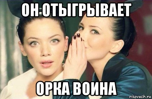 он отыгрывает орка воина, Мем  Он