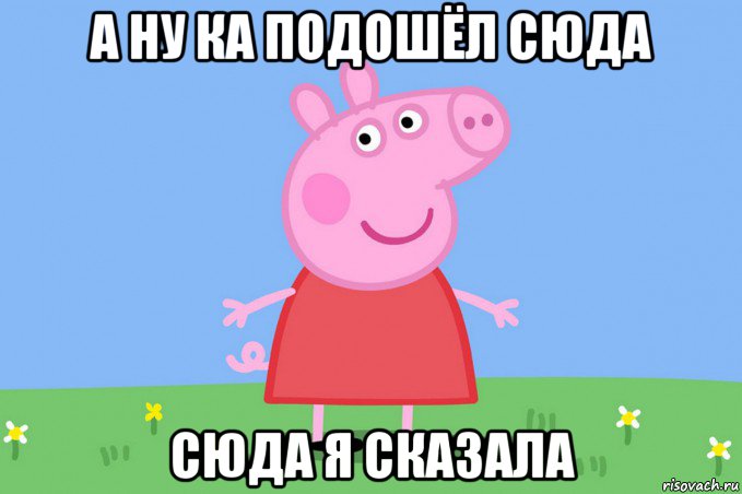 а ну ка подошёл сюда сюда я сказала, Мем Пеппа