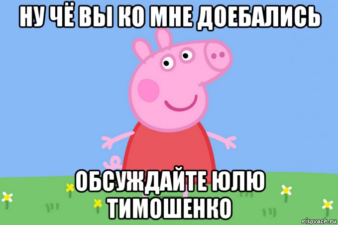 ну чё вы ко мне доебались обсуждайте юлю тимошенко, Мем Пеппа