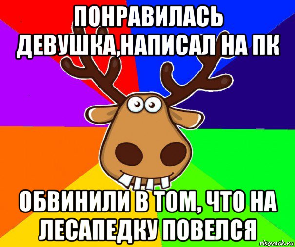 понравилась девушка,написал на пк обвинили в том, что на лесапедку повелся