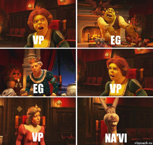 VP EG EG VP VP Na'Vi, Комикс  Шрек Фиона Гарольд Осел