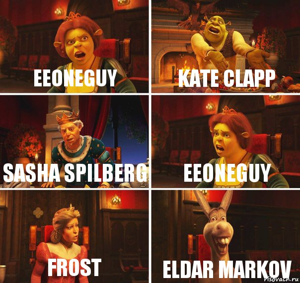 Eeoneguy kate clapp Sasha spilberg Eeoneguy Frost Eldar markov, Комикс  Шрек Фиона Гарольд Осел