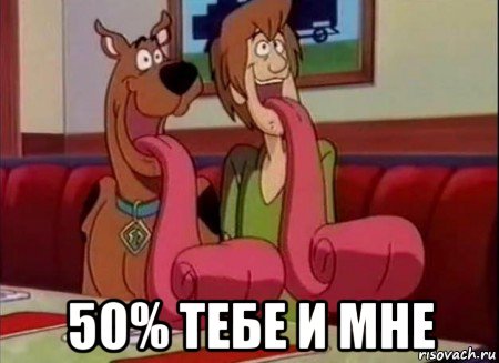  50% тебе и мне