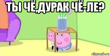 ты чё,дурак чё-ле? 