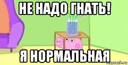 не надо гнать! я нормальная