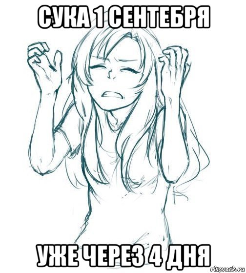 сука 1 сентебря уже через 4 дня, Мем то чувство когда