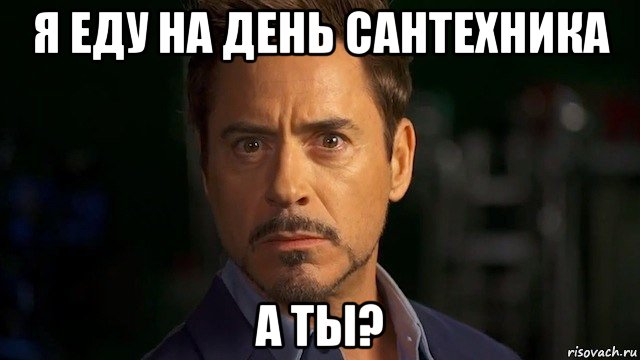 я еду на день сантехника а ты?