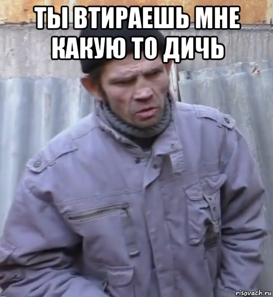 ты втираешь мне какую то дичь 