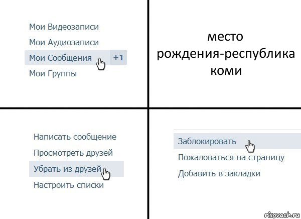 место рождения-республика коми, Комикс  Удалить из друзей