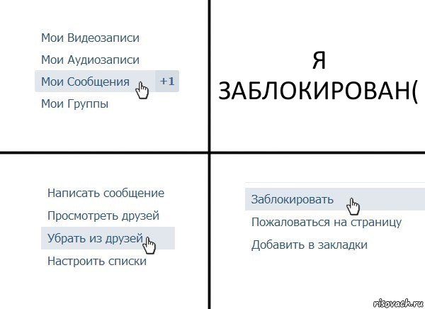 Я ЗАБЛОКИРОВАН(, Комикс  Удалить из друзей