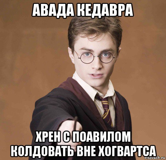 авада кедавра хрен с поавилом колдовать вне хогвартса, Мем  Весёлый волшебник