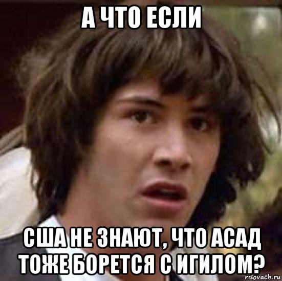 а что если сша не знают, что асад тоже борется с игилом?, Мем А что если (Киану Ривз)