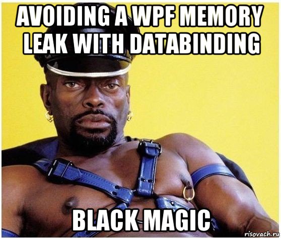 avoiding a wpf memory leak with databinding black magic, Мем Черный властелин