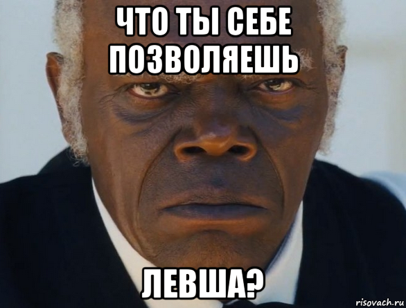 что ты себе позволяешь левша?