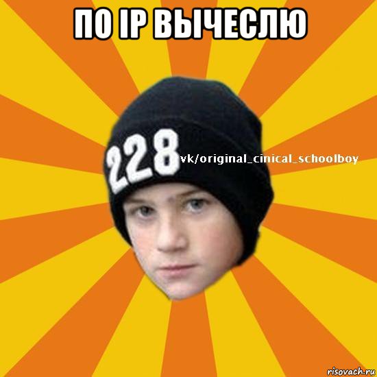 по ip вычеслю , Мем  Циничный школьник