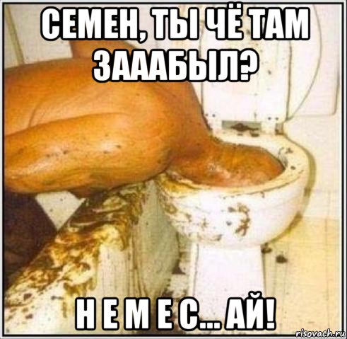 семен, ты чё там зааабыл? н е м е с... ай!, Мем Дайвер