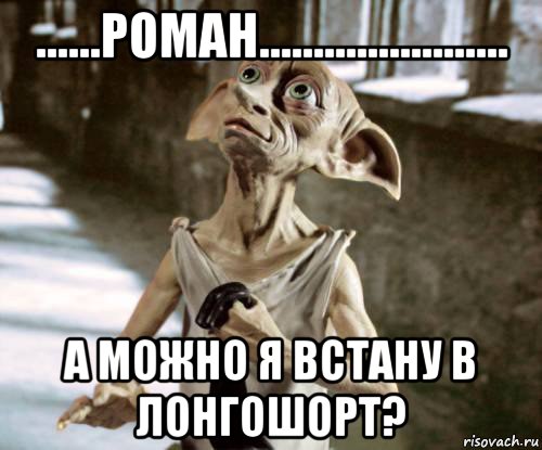 ......роман....................... а можно я встану в лонгошорт?, Мем добби