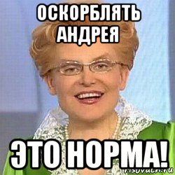 оскорблять андрея это норма!, Мем ЭТО НОРМАЛЬНО