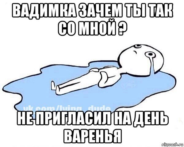 вадимка зачем ты так со мной ? не пригласил на день варенья, Мем Этот момент когда