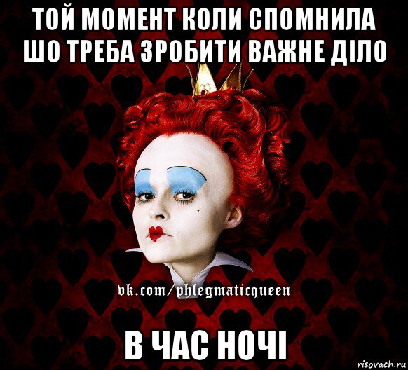той момент коли спомнила шо треба зробити важне діло в час ночі, Мем ФлегматичнА КоролевА ФаК