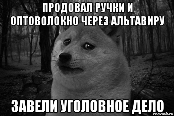 продовал ручки и оптоволокно через альтавиру завели уголовное дело, Мем    Грусть-пичаль