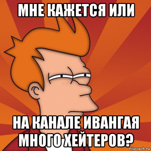 мне кажется или на канале ивангая много хейтеров?, Мем Мне кажется или (Фрай Футурама)