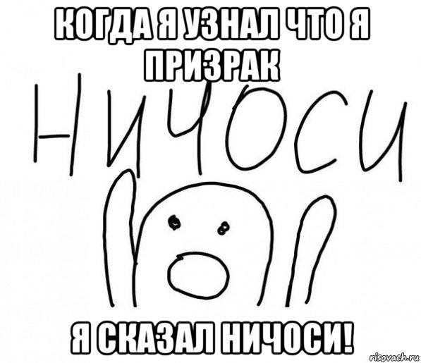 когда я узнал что я призрак я сказал ничоси!, Мем  Ничоси