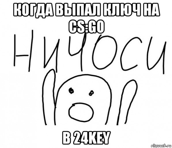 когда выпал ключ на cs:go в 24key, Мем  Ничоси